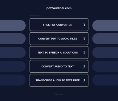 PDF2Audio AI