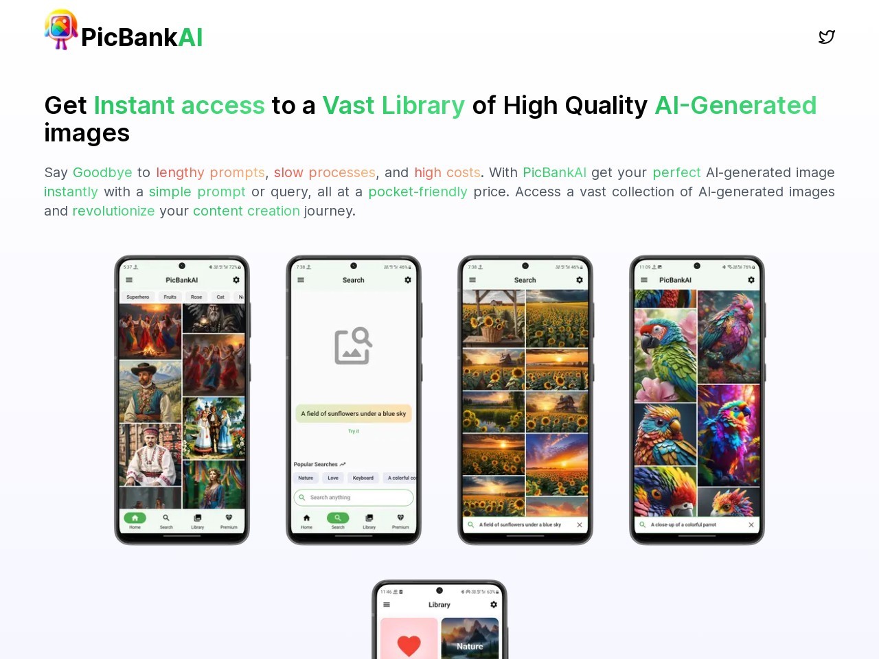 PicBankAI官网 – 即时获取高质量AI生成图像的平台