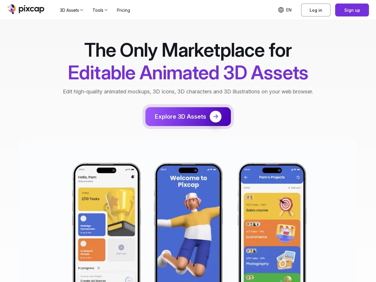 Pixcap官网 – 基于Web的3D设计工具