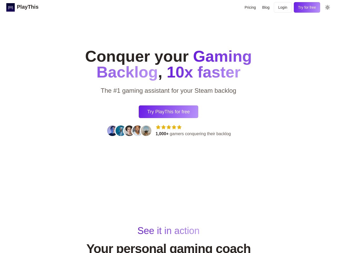 PlayThis官网 – 快速找到你下一个最爱的游戏