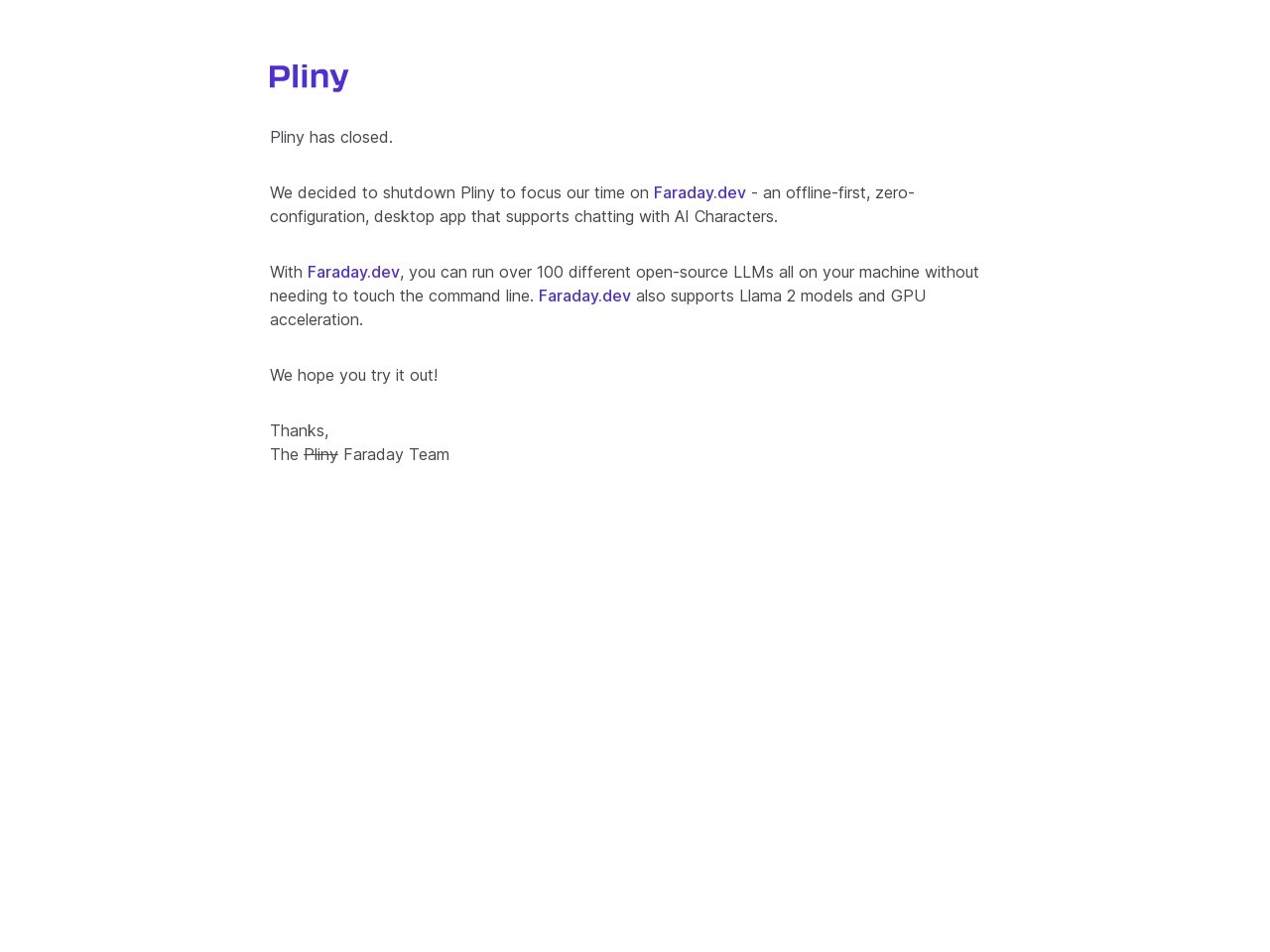 Pliny官网 – 将提示转化为可分享的应用