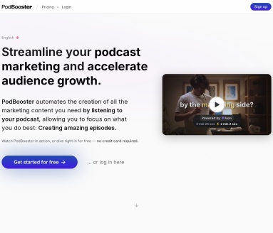 PodBooster官网 – 自动化播客营销工具