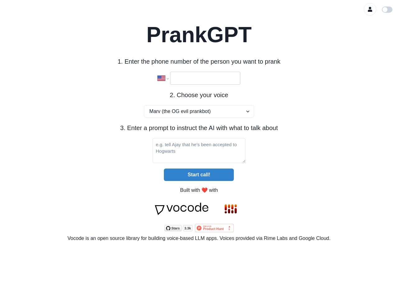 PrankGPT官网 – 一个提供各种恶作剧的网站