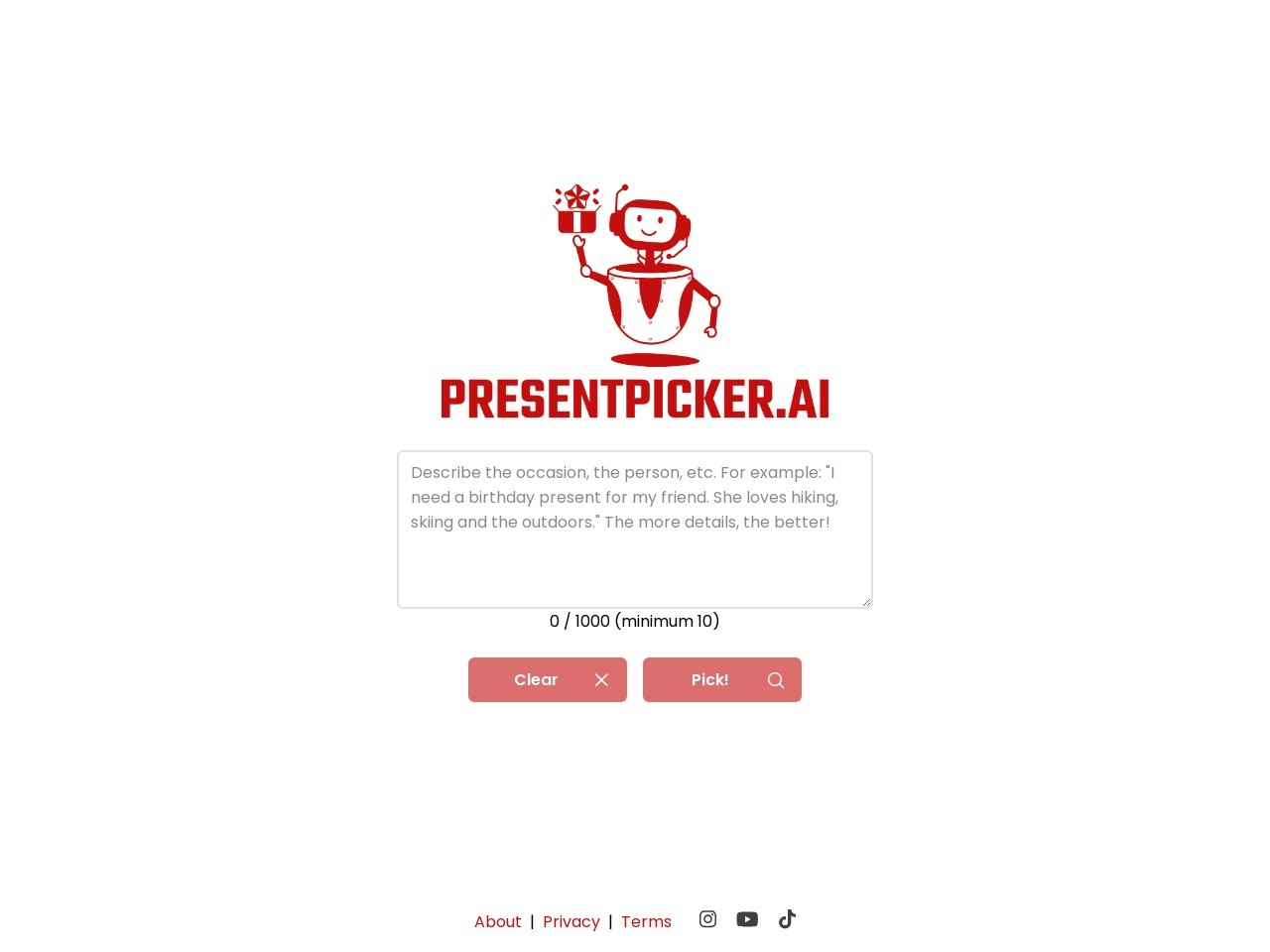 Present Picker AI官网 – 智能礼物推荐助手