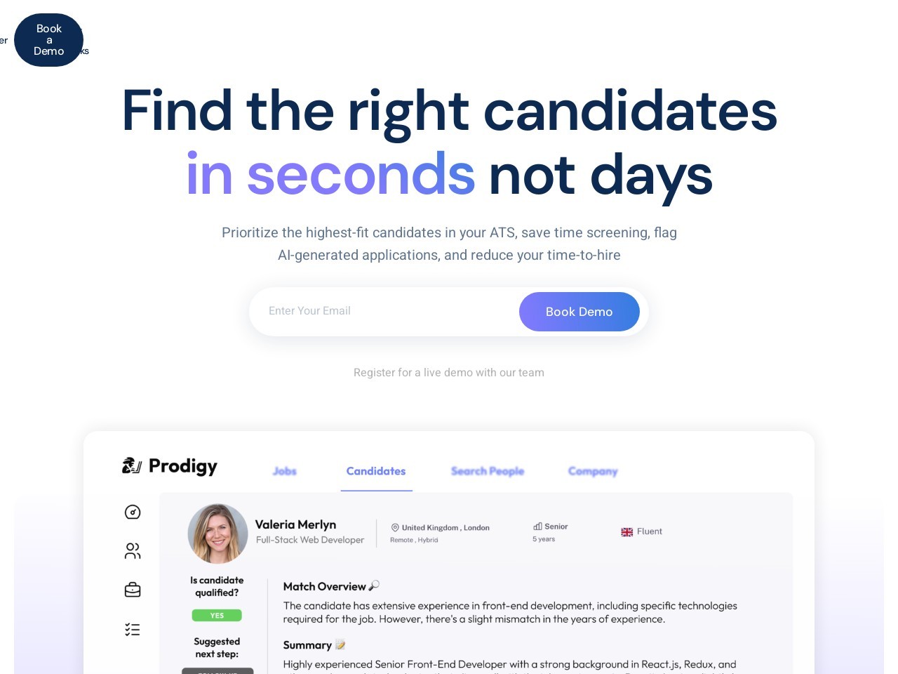 Prodigy AI官网 – AI驱动的人才招聘平台