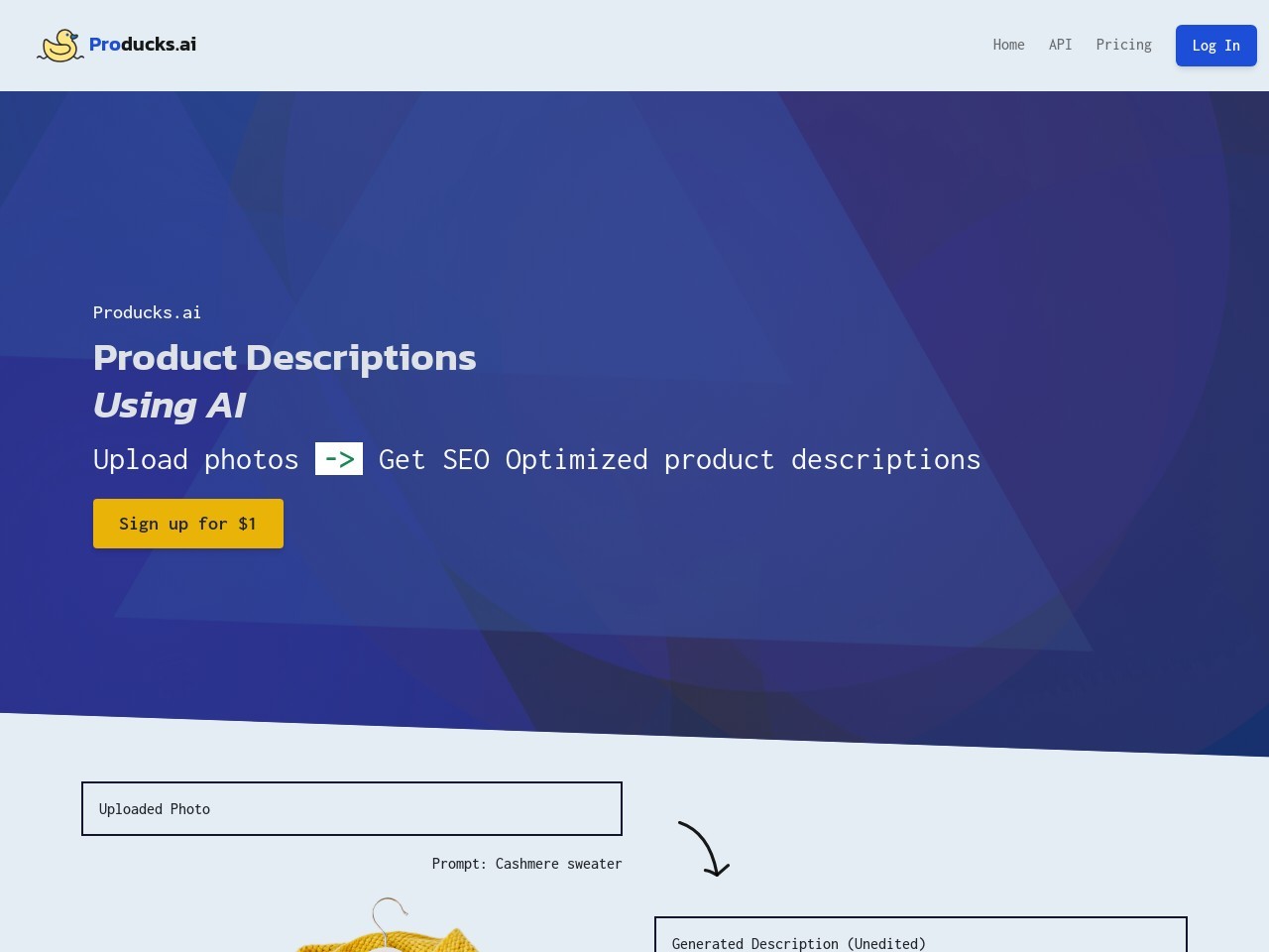 Producks AI官网 – AI驱动的产品描述生成平台