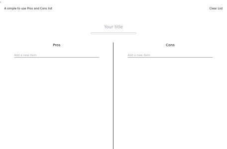 Pros and Cons List翻译站点