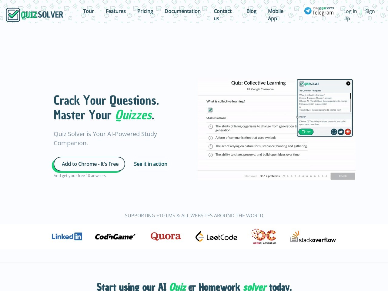 Quiz Solver AI官网 – AI辅助解答测验问题