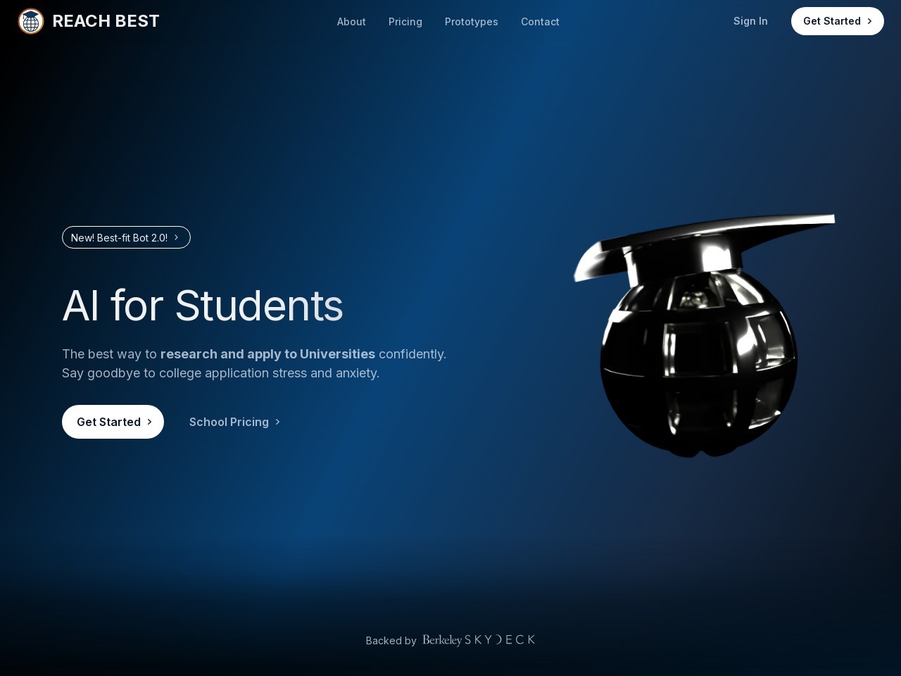 Reach Best官网 – 帮助高中生申请大学的AI应用