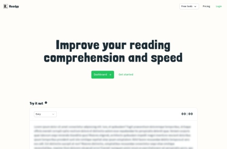 Readyy官网 – AI驱动的阅读理解和速度训练应用