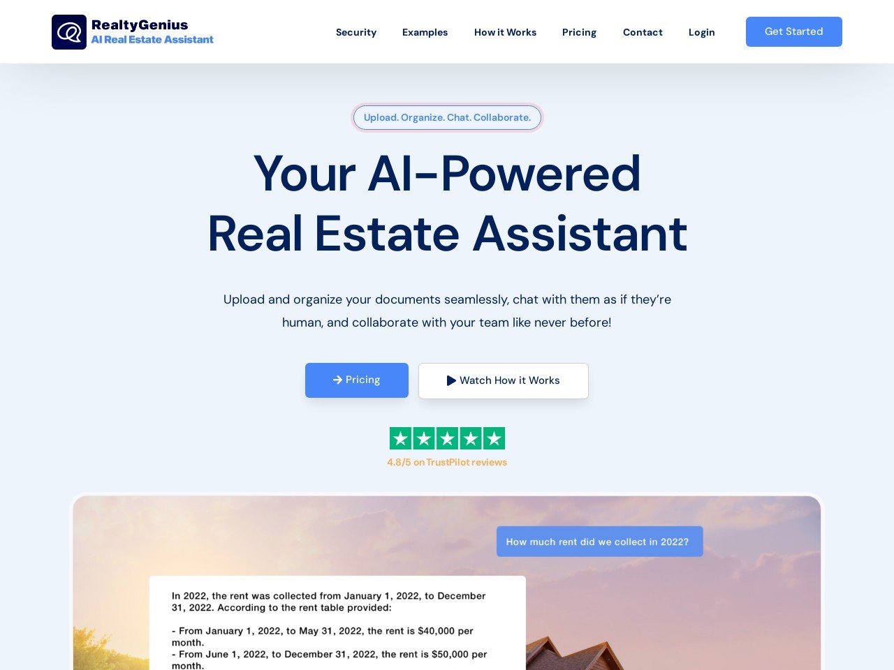 RealtyGenius官网 – 智能房地产文档管理助手