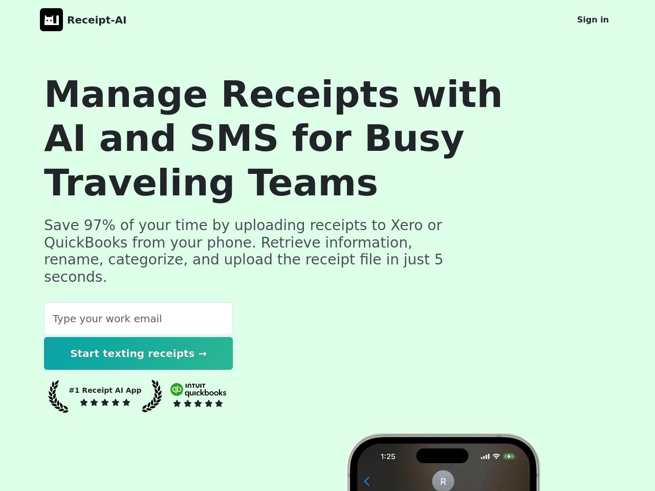 Receipt-AI for Startup官网 – 智能收据管理，轻松报销