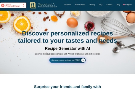 RecetasIA官网 – 个性化食谱生成工具