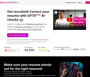 ResumeCheck.net官网 – 简化简历提升过程