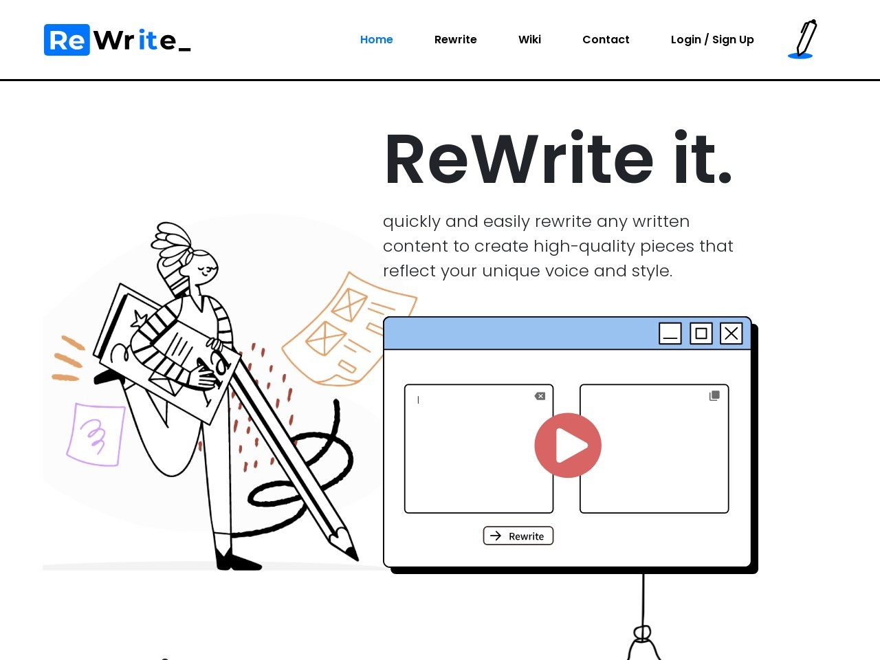 ReWriteIt AI官网 – 提升写作的AI工具