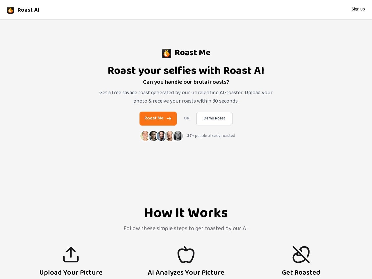 Roast AI-用GPT官网 – 4V为你的自拍进行幽默吐槽