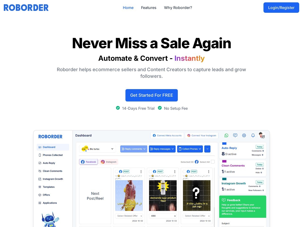 RobOrder.ai官网 – Instagram自动化社区管理平台