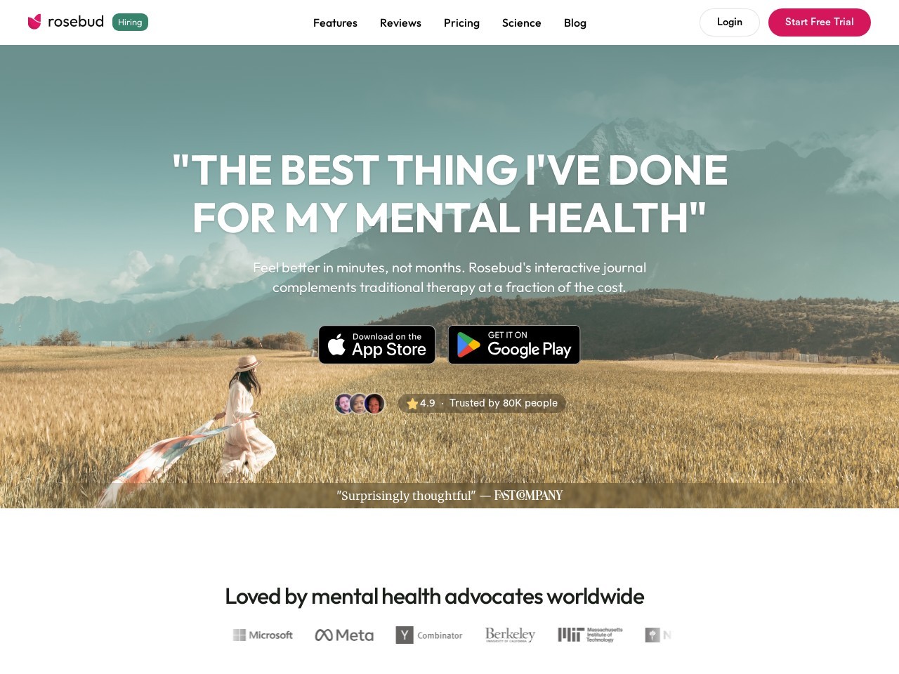 Rosebud – AI Journal for Personal Growth-AI驱动的个人成长日记