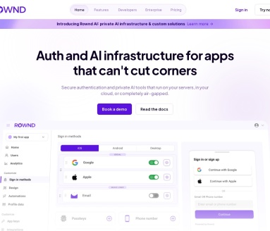 Rownd App Services Platform; 1M MAU Free