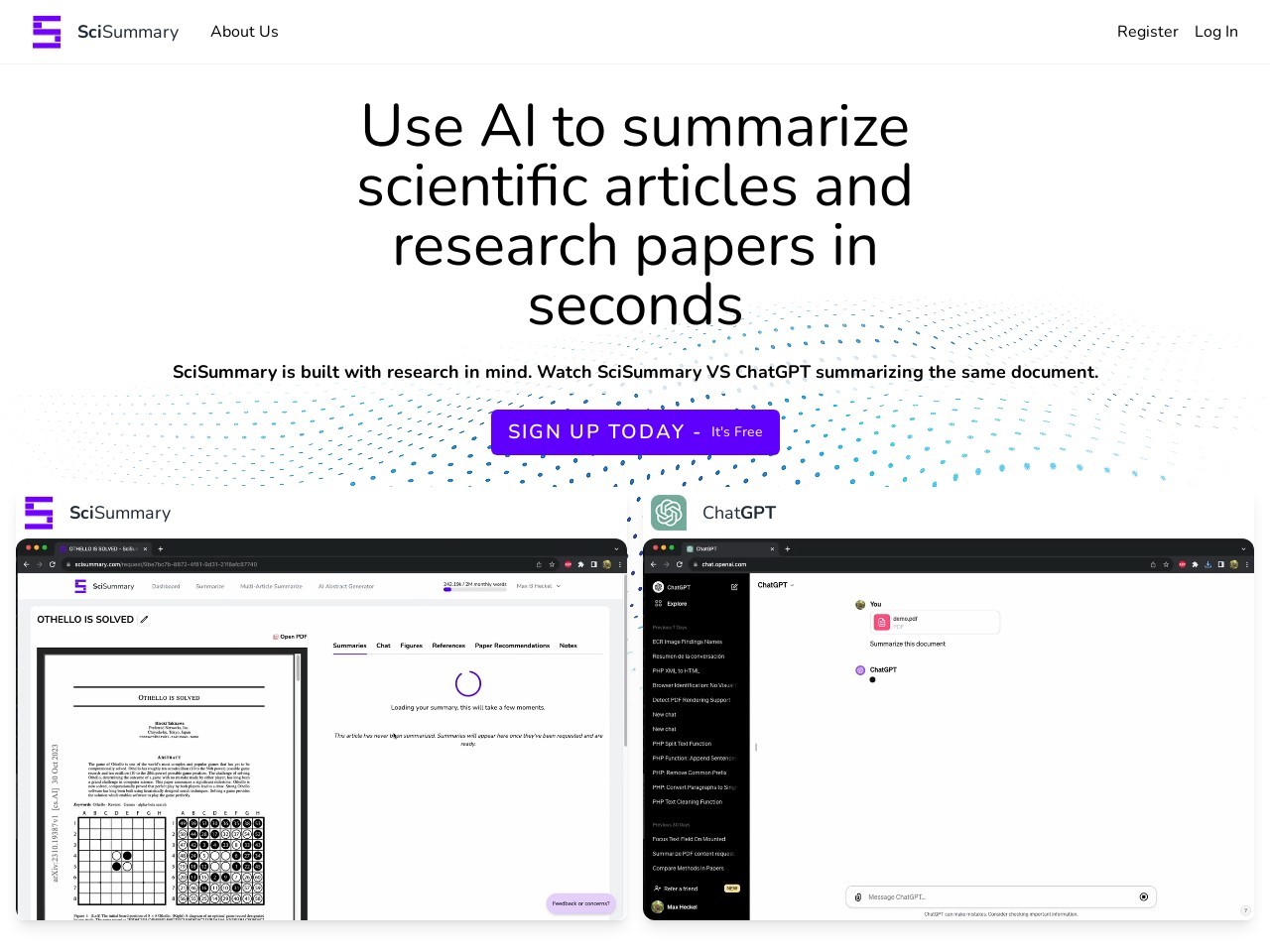 SciSummary官网 – AI驱动的科学文章摘要工具