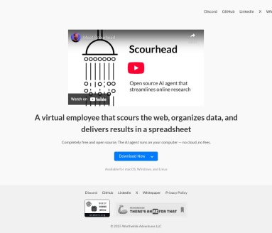 Scourhead官网 – 免费的本地AI数据收集工具
