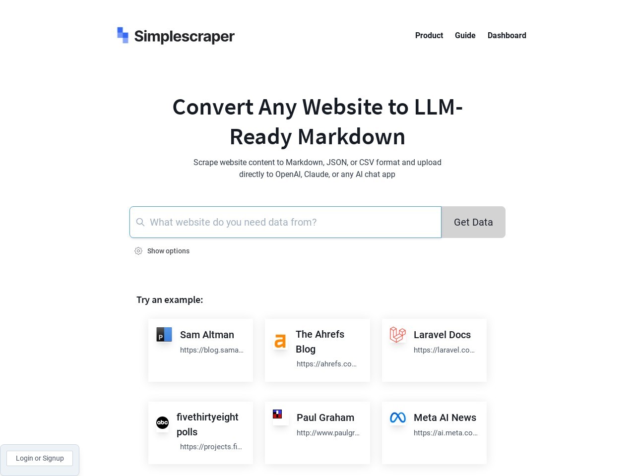 Scrape To AI by Simplescraper官网 – 一键提取网站数据