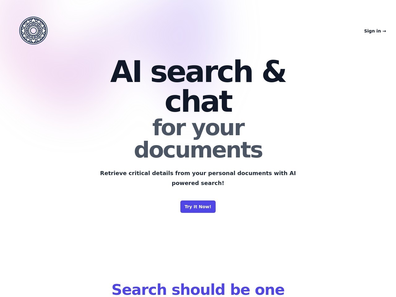 SearchMyDocs.ai官网 – 基于内容的智能搜索引擎