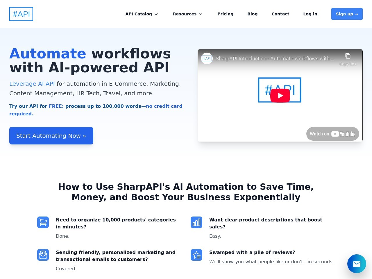 SharpAPI官网 – 一款强大的AI工具API
