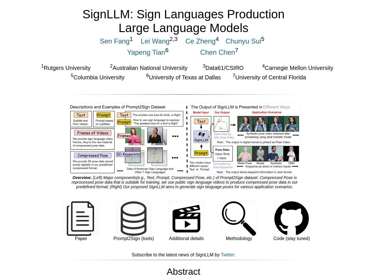 SignLLM开源项目 – 多语言手语生成模型