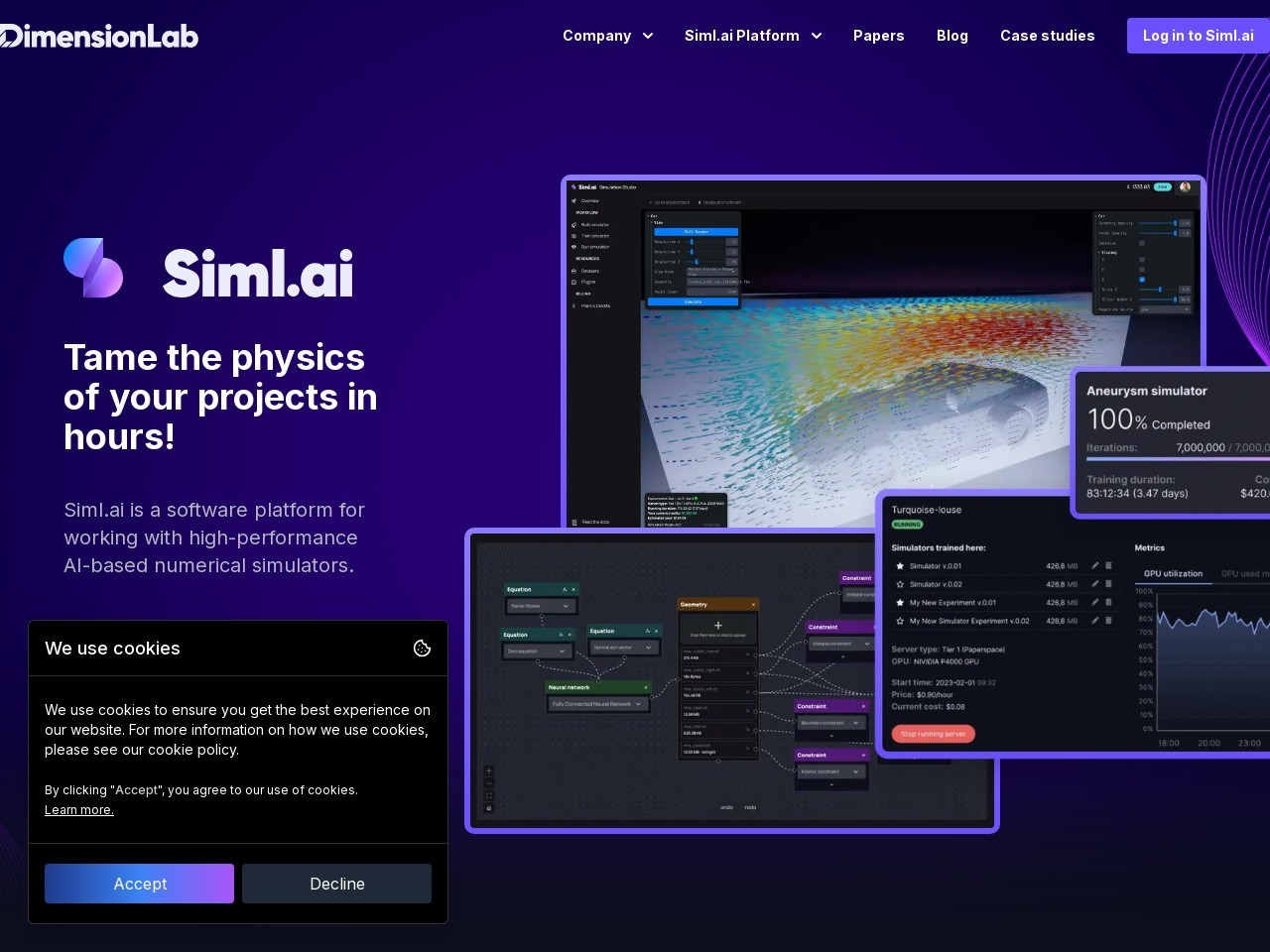 Siml.ai官网 – 无代码AI驱动的物理模拟器