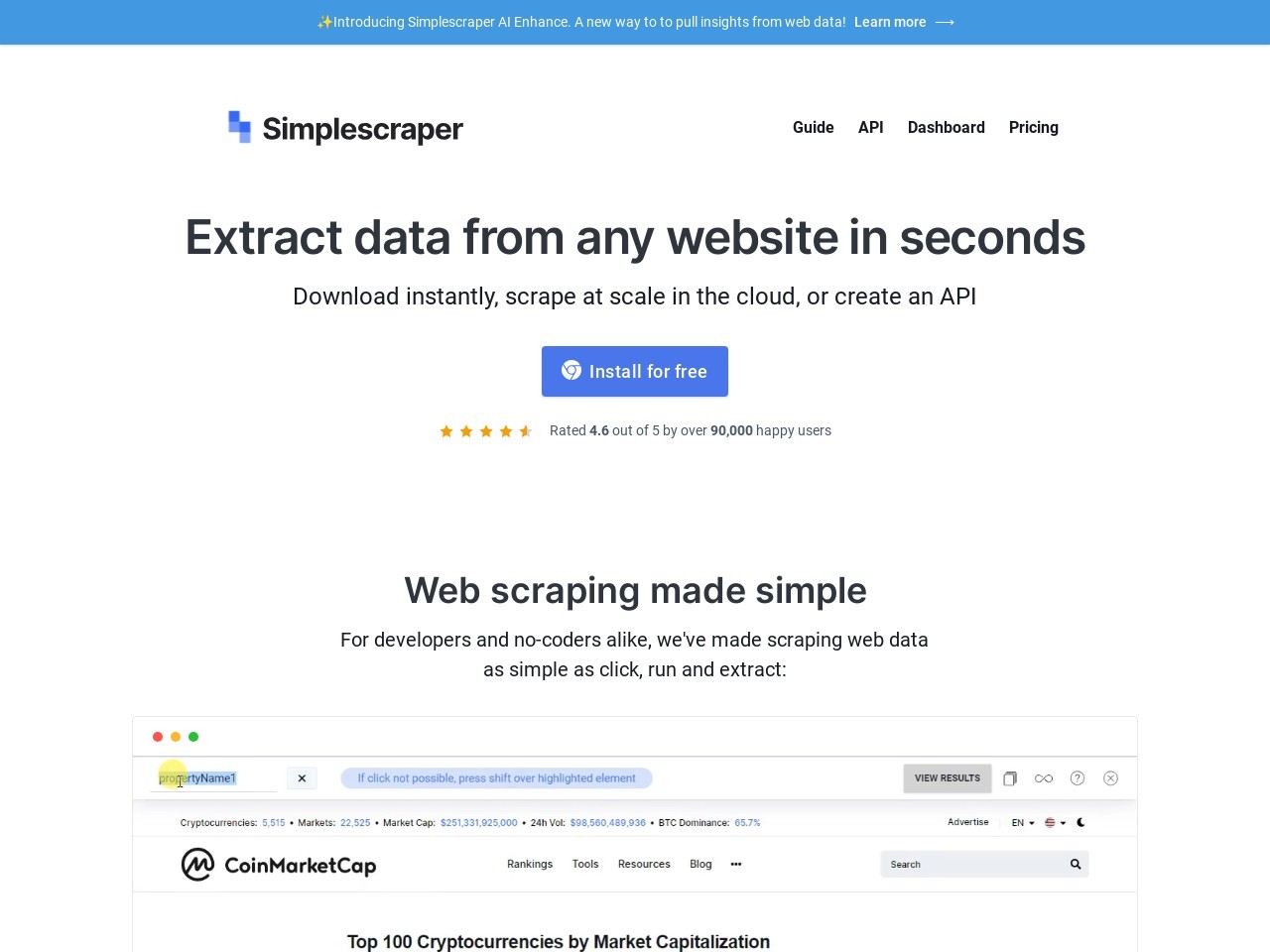 Simplescraper官网 – 简化数据抓取的工具