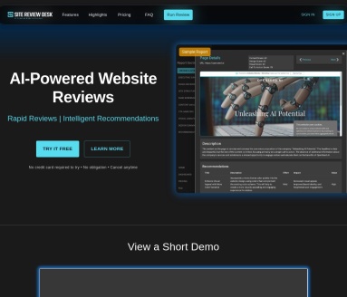 Site Review Desk官网 – AI驱动的网站分析服务
