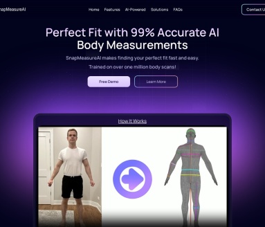 SnapMeasureAI官网 – 精准的3D身体测量