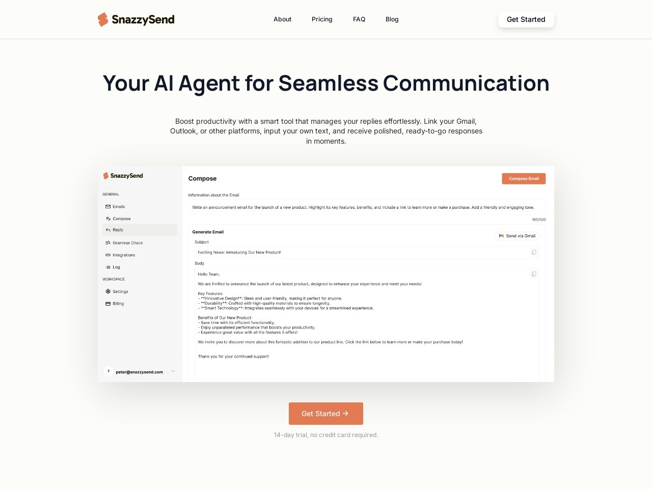 Snazzy Send官网 – 简化会议管理的工具