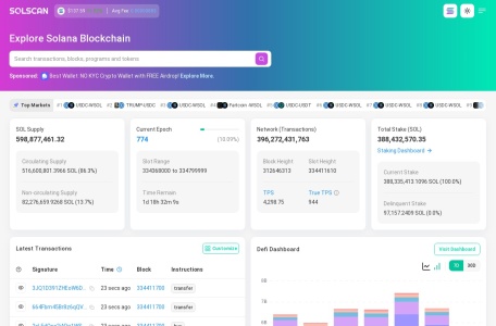 Etherscan & Solscan