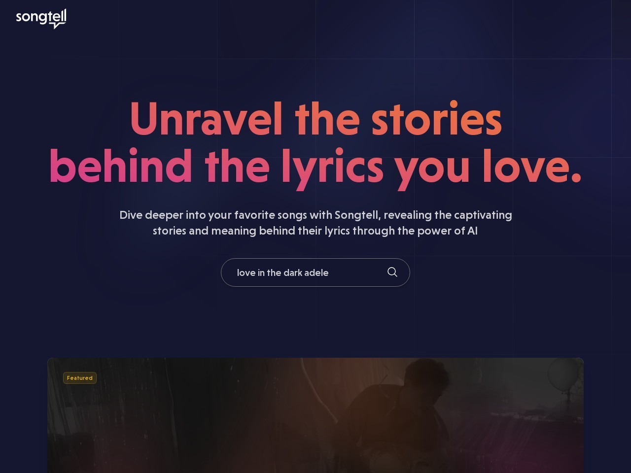 Songtell官网 – 解锁音乐歌词背后的故事
