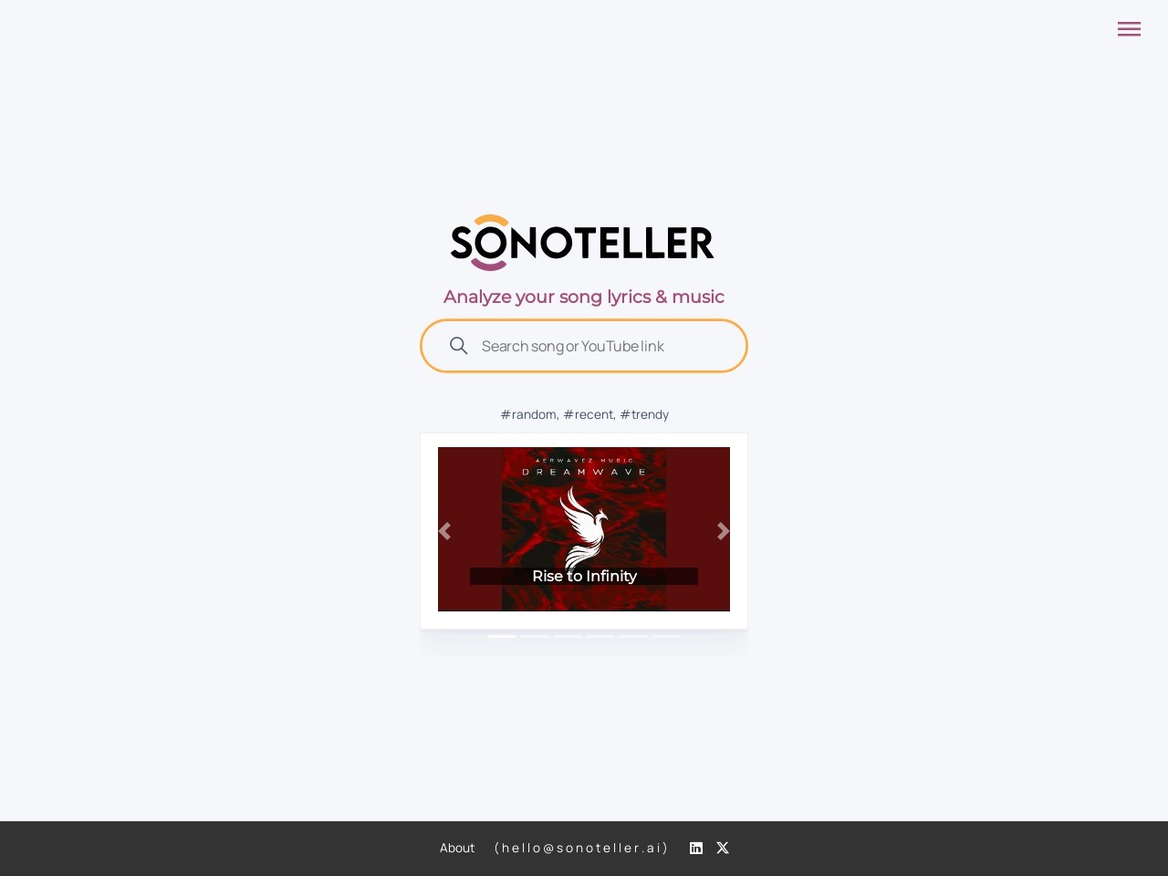 SONOTELLER官网 – AI音乐分析工具，帮助理解和组织音乐