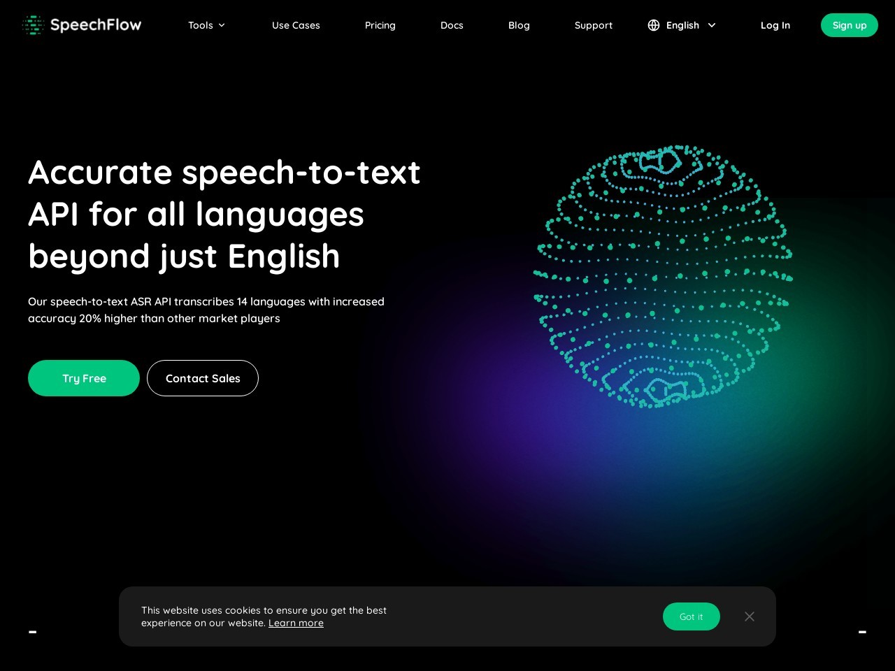 SpeechFlow – Advanced Speech-to-Text API-强大的语音转文本API