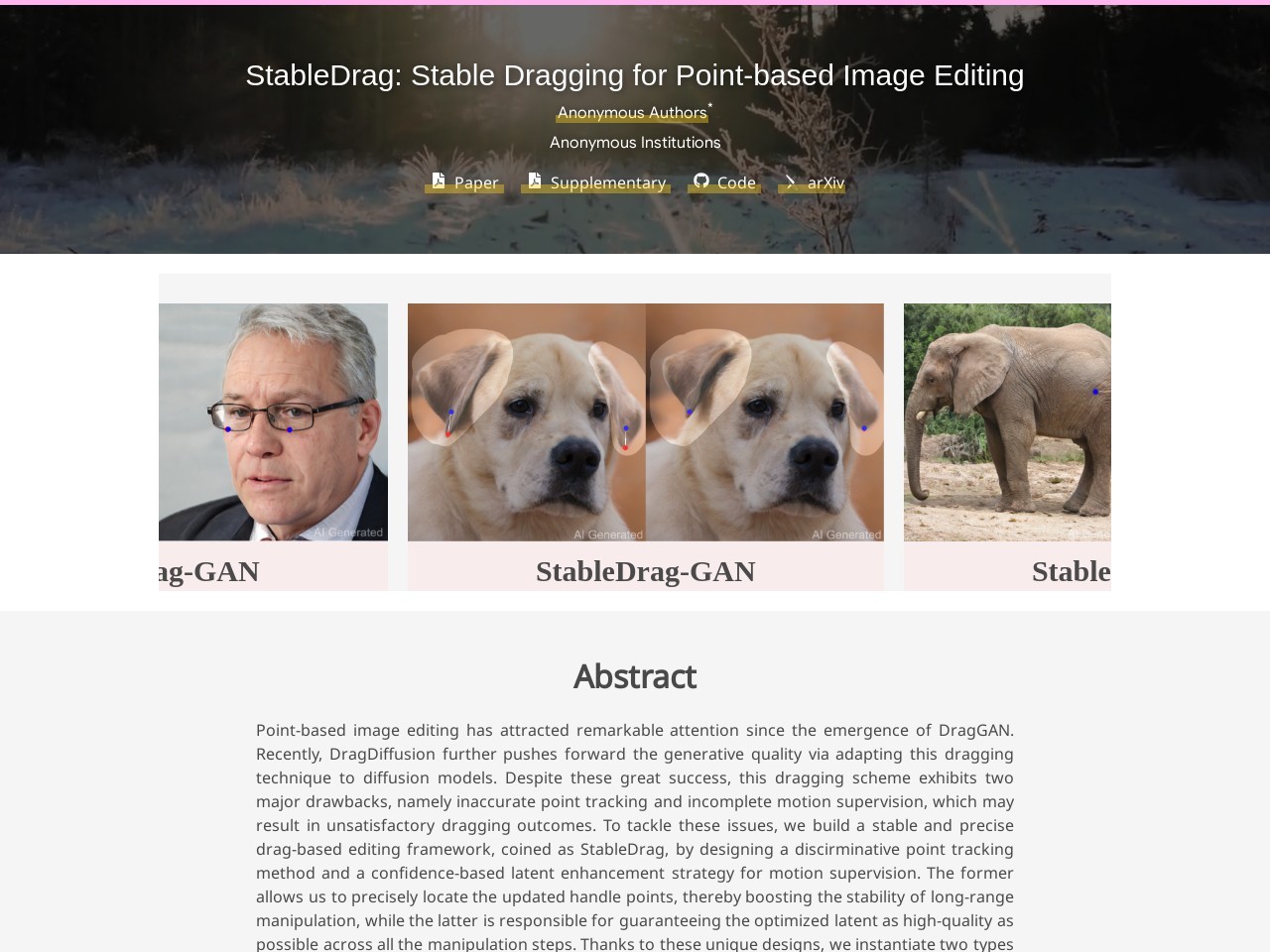 StableDrag开源项目 – 基于点的稳定图像编辑工具