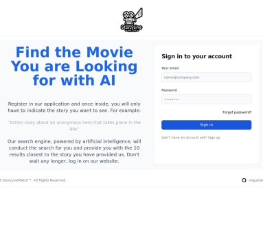 StoryLineMatch官网 – 基于简短描述的电影搜索引擎