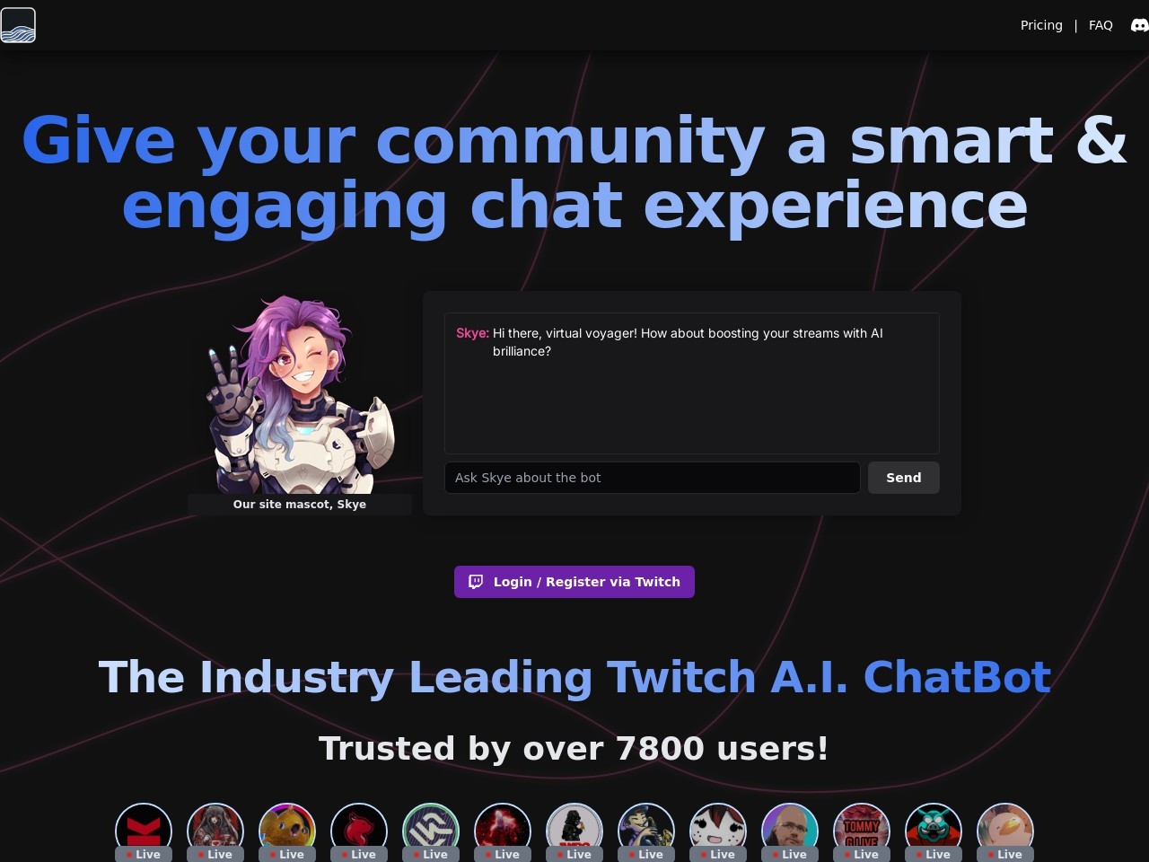Stream Chat A.I.官网 – 未来的直播聊天助手