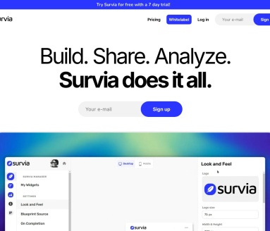 Survia官网 – AI驱动的轻松创建调查工具