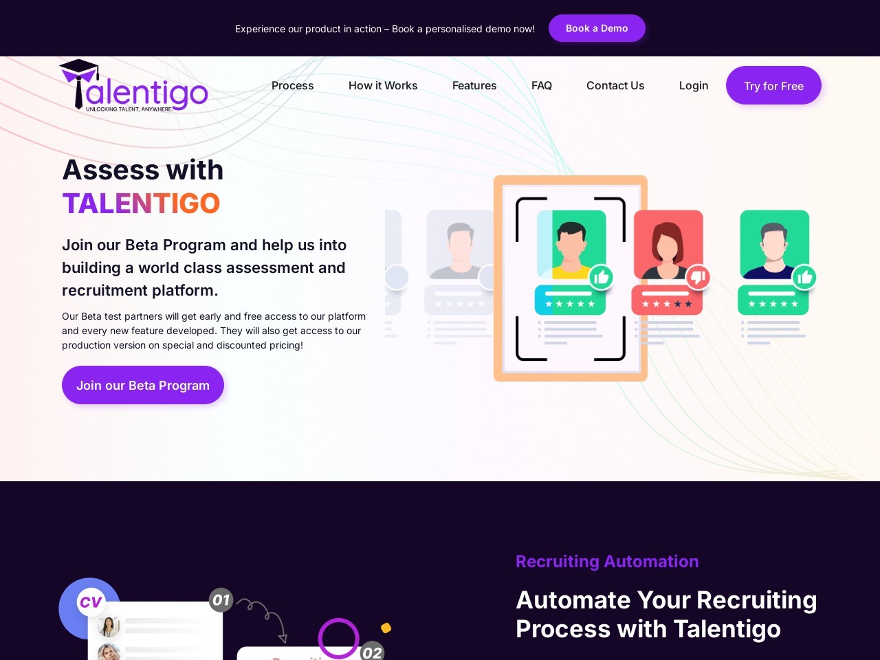 Talentigo官网 – 候选人友好的技能评估工具