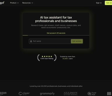 TaxGPT: Your AI Tax Assistant官网 – 智能税务助手，简化报税流程