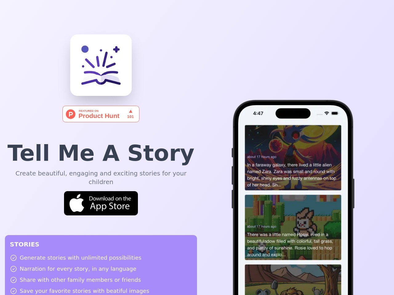 Tell Me A Story官网 – 激发孩子想象力的故事创作应用
