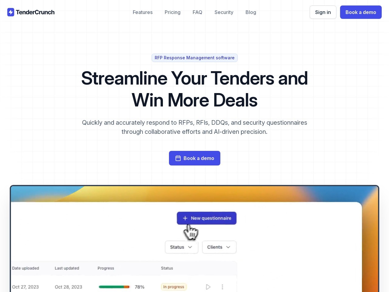 TenderCrunch官网 – 提升RFP响应管理的智能软件