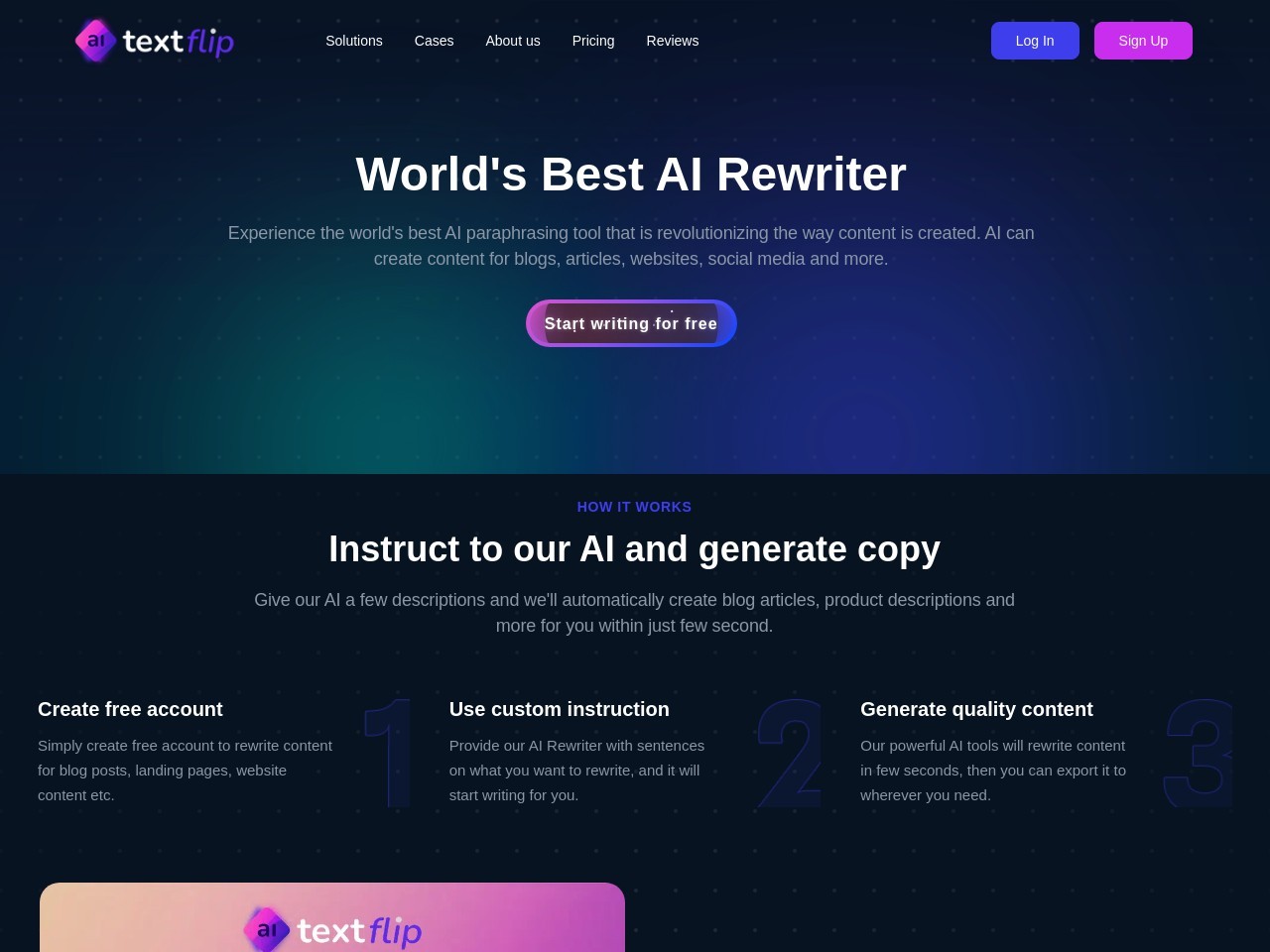 TextFlip AI官网 – 在线改写工具