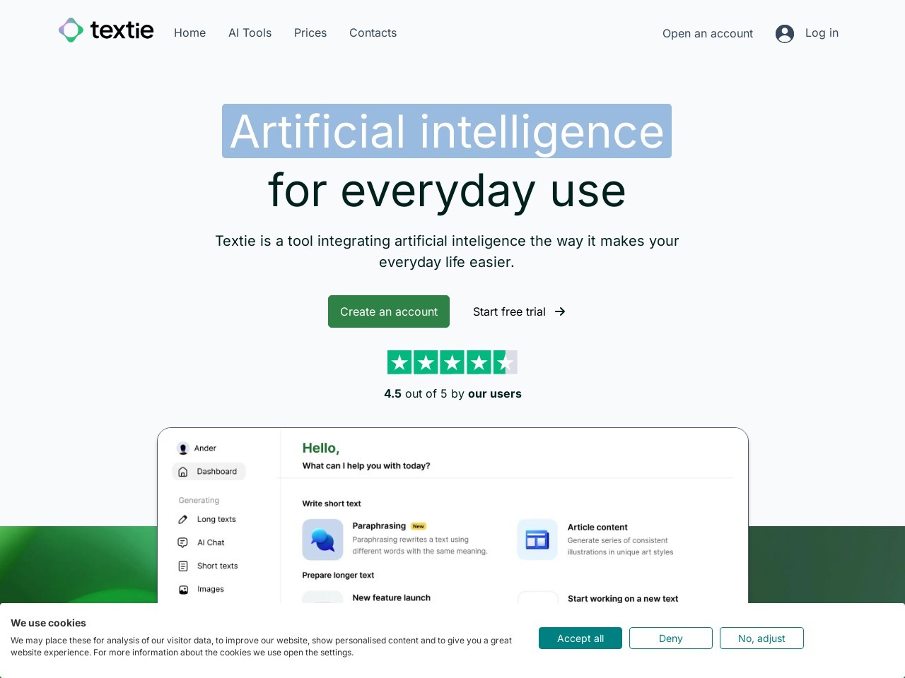 Textie AI官网 – 让日常生活更轻松的AI工具