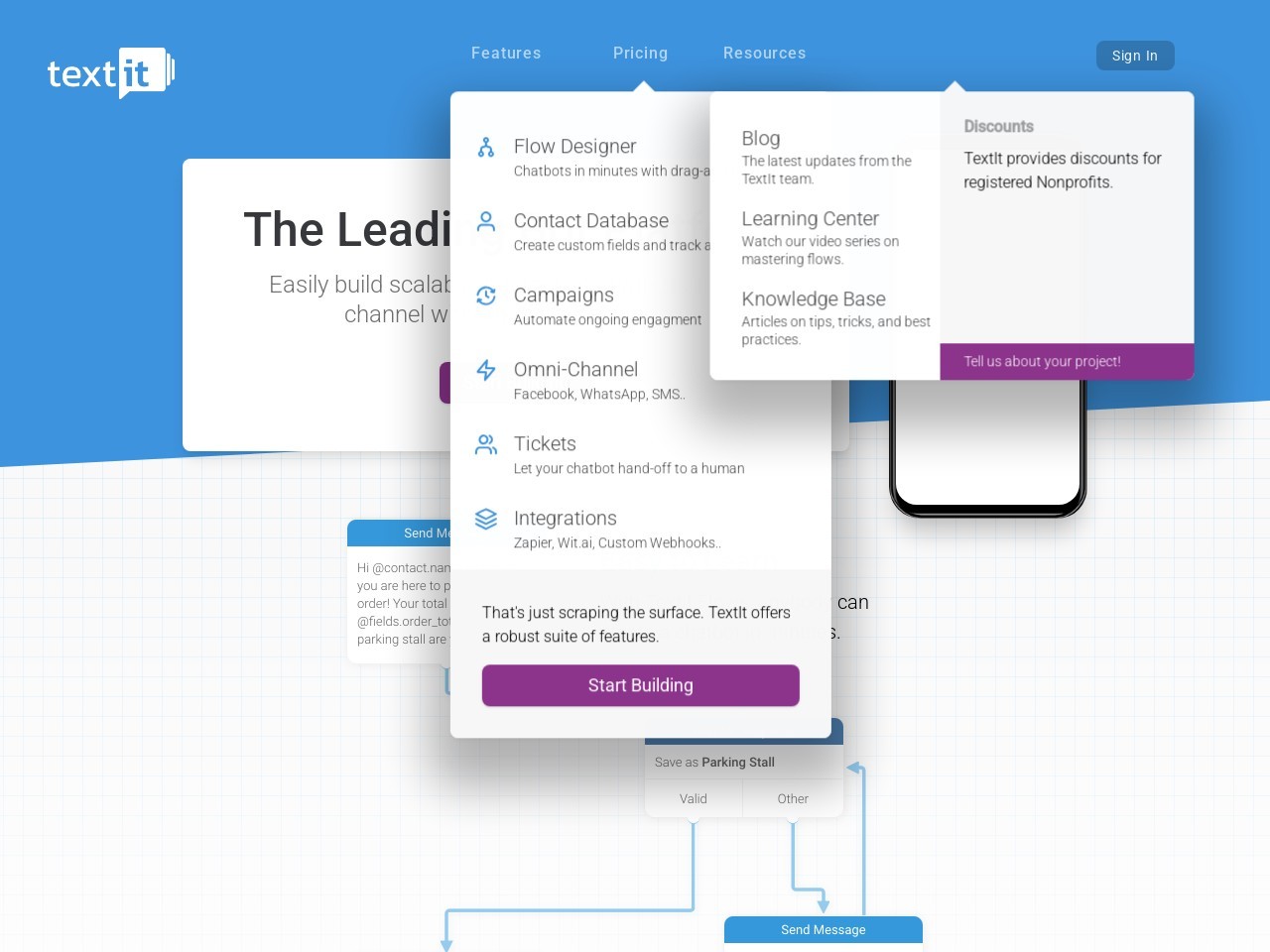 TextIt – The Leading Bot Platform-无代码构建多渠道聊天机器人