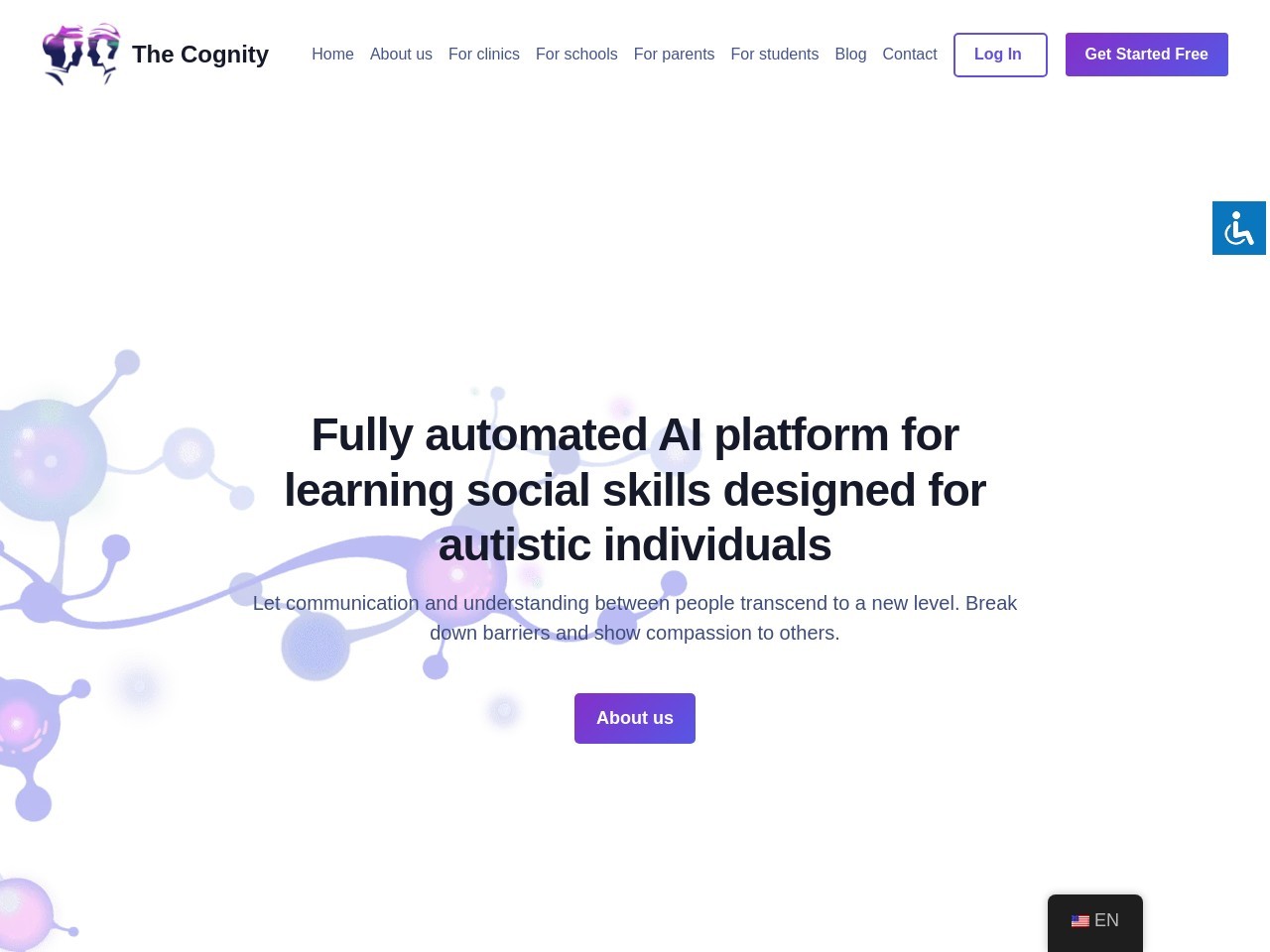 The Cognity官网 – 为自闭症群体提供社交技能训练的AI平台